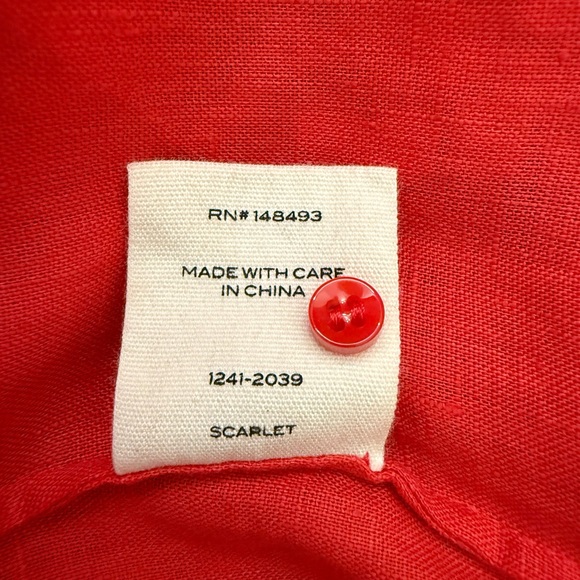 NWT DÔEN Nevita Linen Midi Dress in Scarlett Size L - Picture 16 of 16